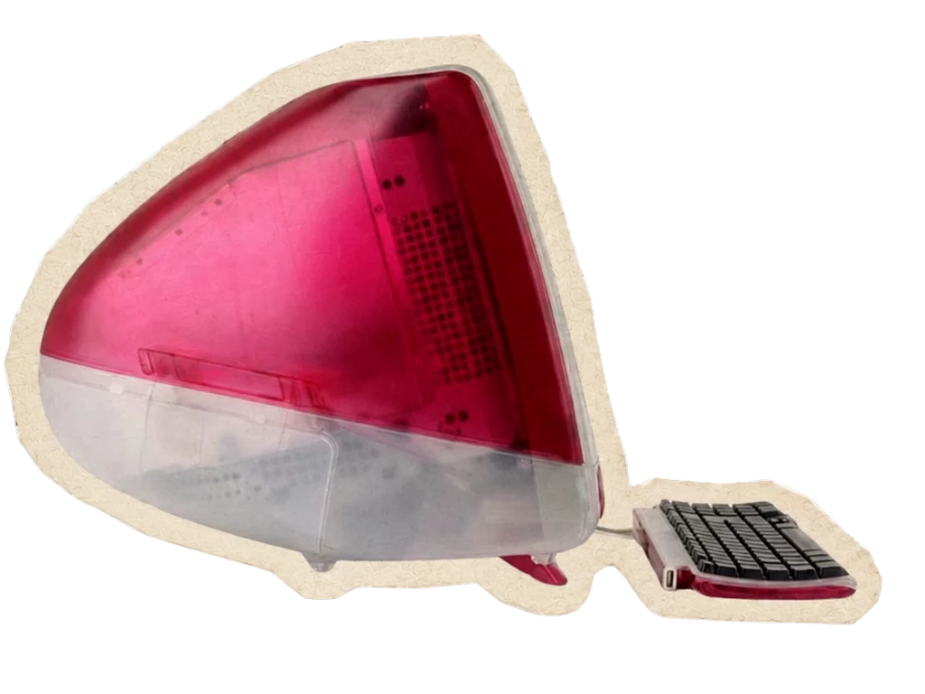 iMac G3 vintage, univers visuel MonTecho