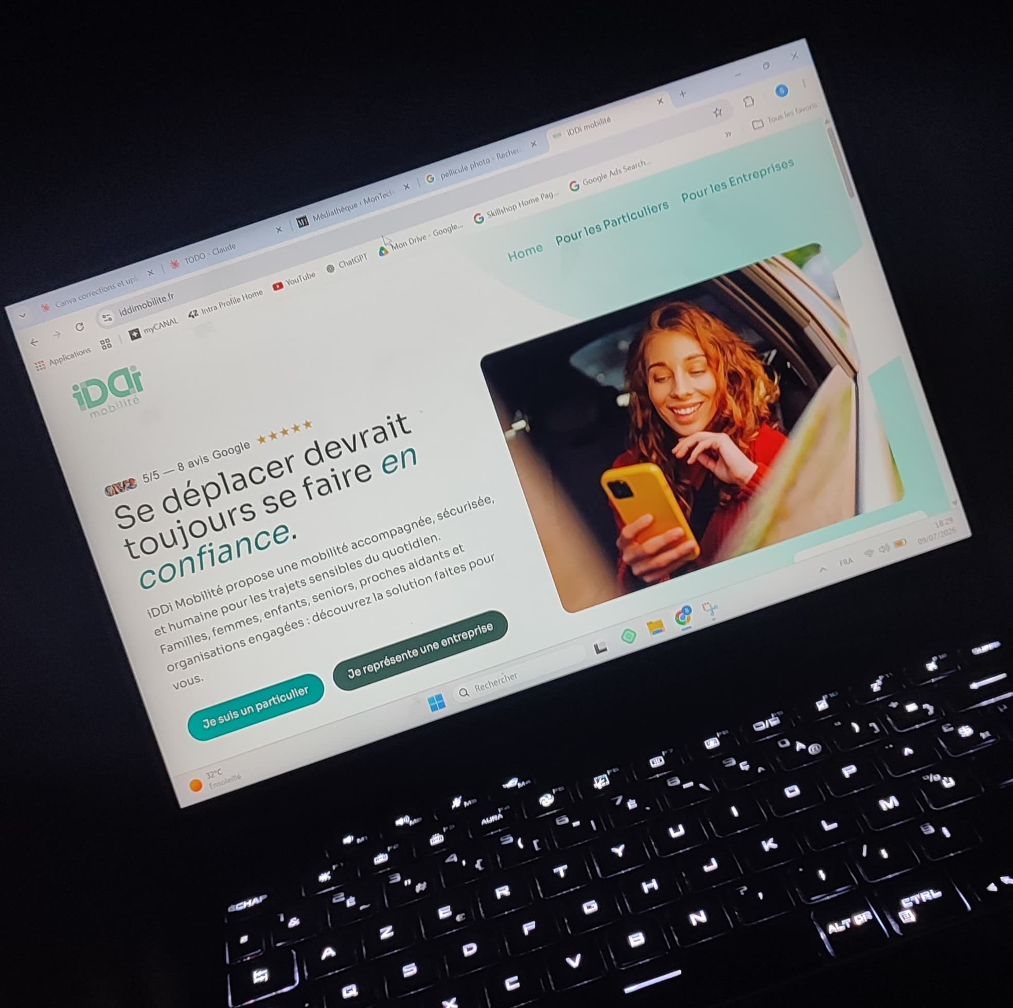 Capture d'écran du site iDDi