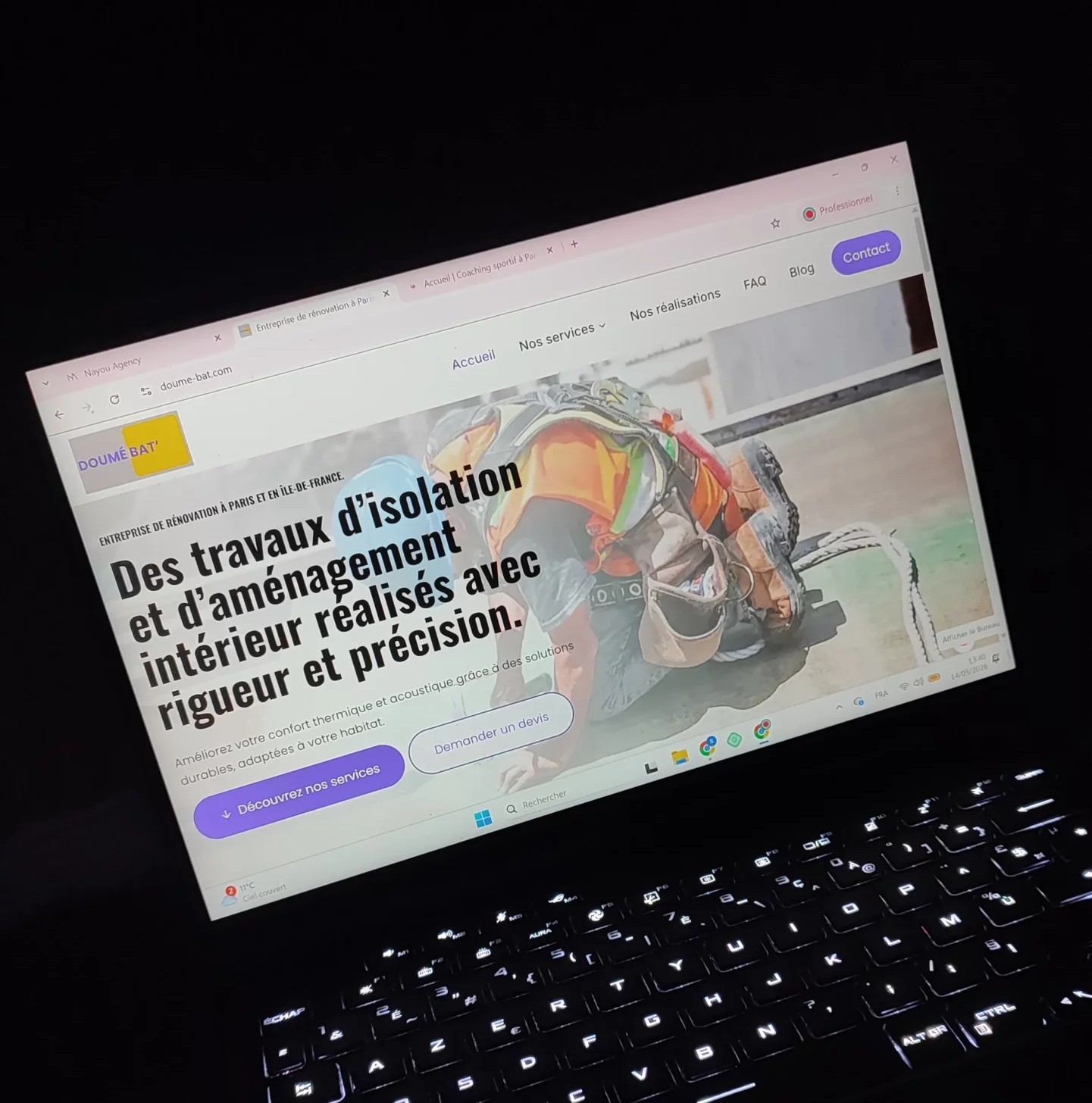 Capture d'écran du site Doumé Bat