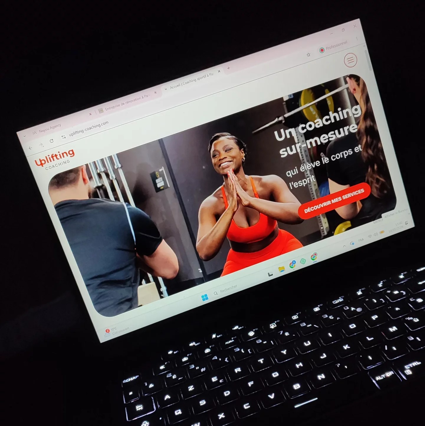 Capture d'écran du site Uplifting